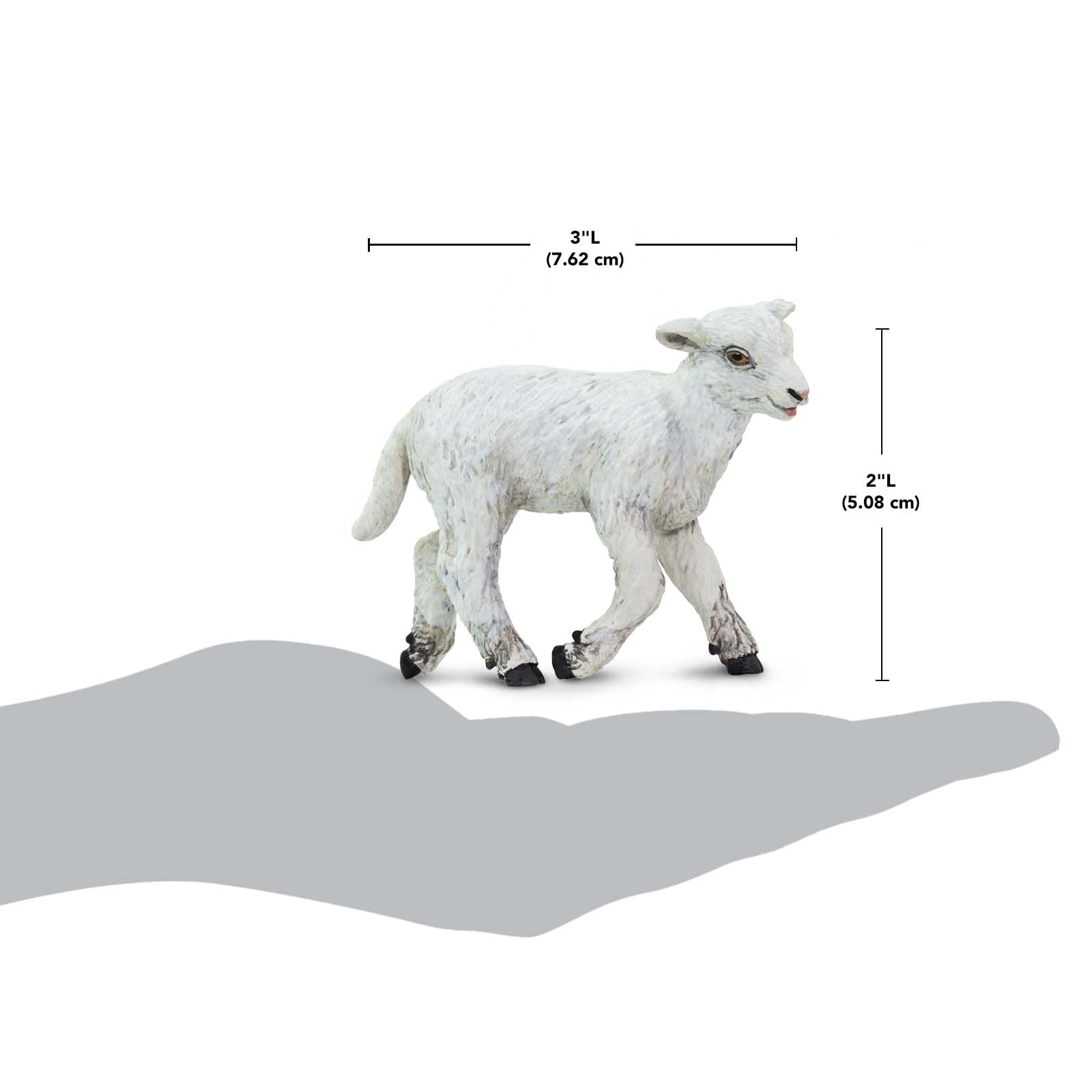 Safari Ltd. Lamb Figurine - Detailed 2.25" Plastic Model Figure - Fun Educational Farm Play Toy for Boys, Girls & Kids Ages 3+