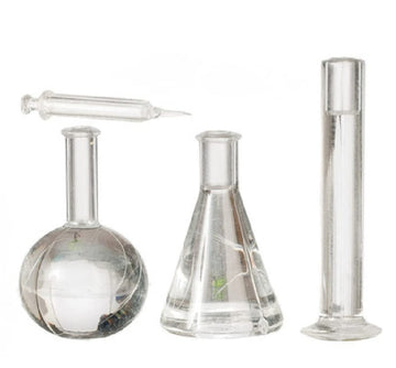 Melody Jane Dolls House Test Tube Beaker Injection Set Chemistry Hospital School Accessory