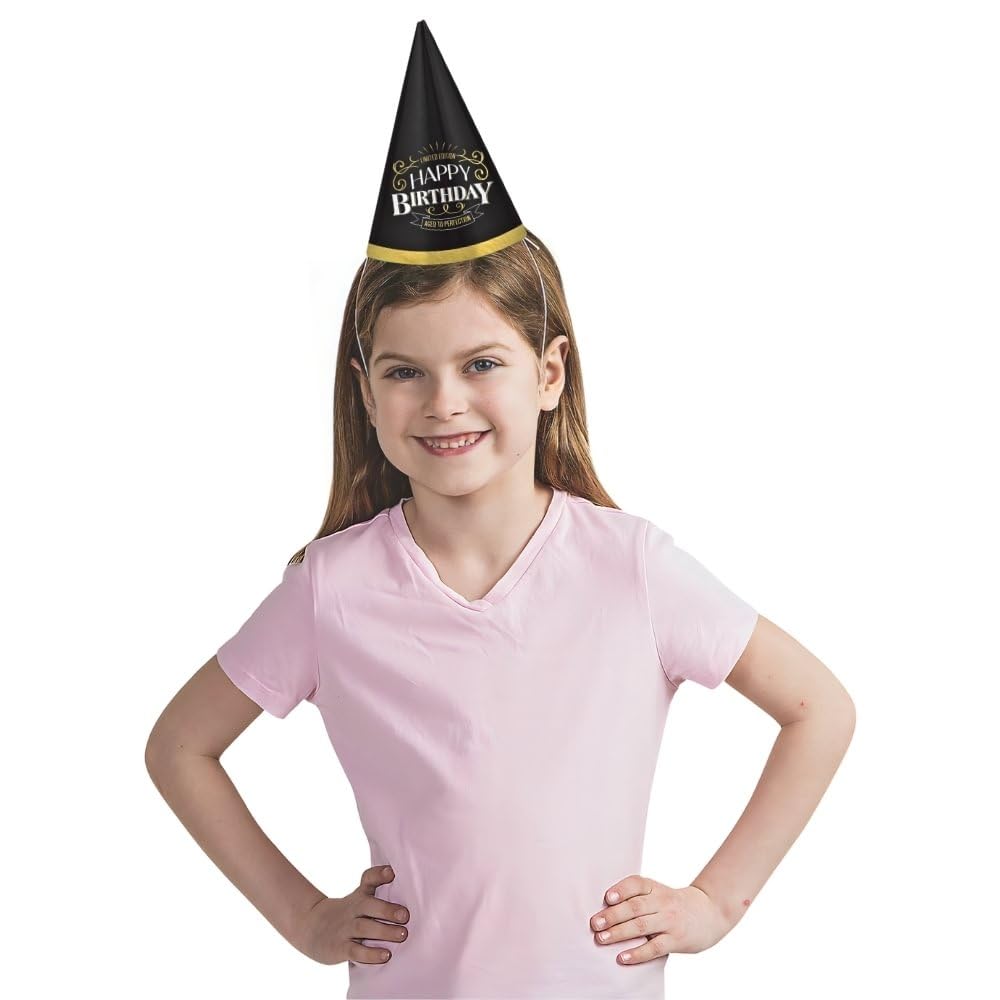 Luxurious Better with Age Birthday Cone Hat - 7.5" (1 Pc.) - Premium Quality Paper - Perfect Party Accessory