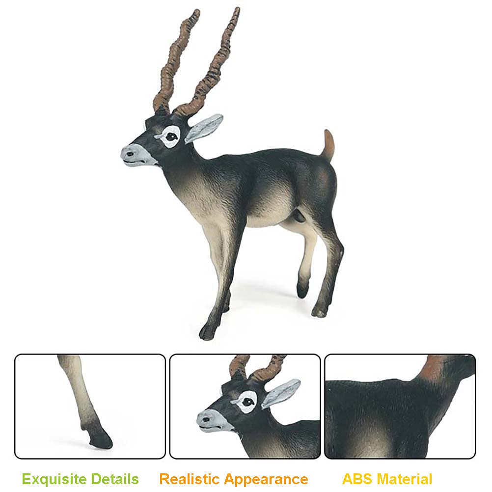 JOKFEICE Animal Figures Realistic Plastic Blackbuck Animal Action Model Science Project, Learning Educational Toys, Birthday Gift, Cake Topper