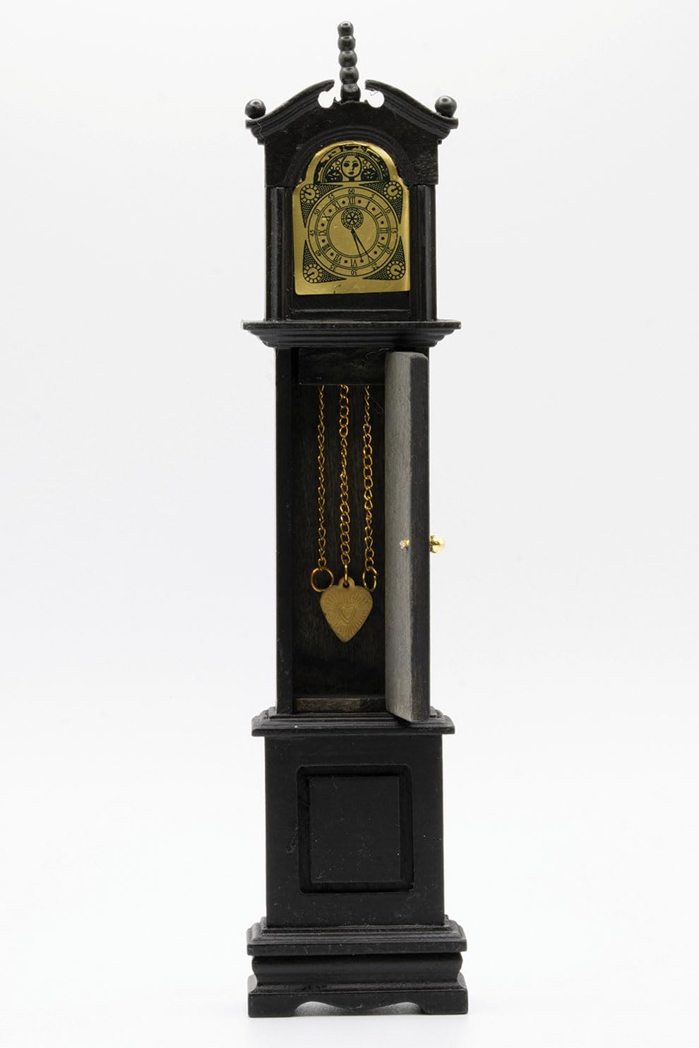 Classics by Handley Dollhouse Miniature Grandfather Clock (Black)