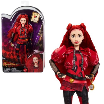 Mattel Disney Descendants: The Rise of Red Fashion Doll & Accessory - Red, Daughter of Queen of Hearts with Movie-Inspired Clothes & Pocket Watch