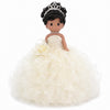 KINNEX COLLECTIONS SINCE 1997 17" Quinceañera Centerpiece Doll - Ruffled Gown, Mis Quince Años Table Decoration & Keepsake ARC8421-2R (Ivory)