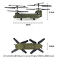 StrucToys RC Helicopter, S026H Dual-Rotor Transport Aircraft, 2.4G 3CH Remote Control Military Aerocraft Model (RTF Version/Army Green)