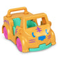 Polly Pocket Collectible Micro Mini Metal Vehicle, Poseable Doll and Pet Set - Kerstie Kitty with Kitty Cat Orange Convertible Car and Yellow Kitten