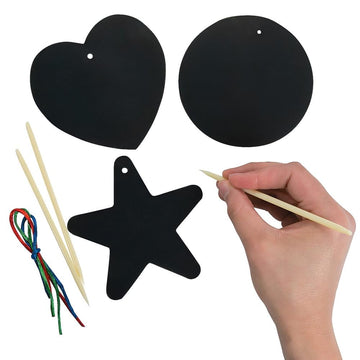 Fun Express Magic Color Scratch Ornaments (24PC)