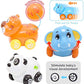 Liberty Imports 8 PCS Cartoon Animals Friction Push and Go Toy Cars Play Set for Babies and Toddlers | Cute Mini Play Vehicles Party Favors - Age 18