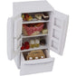 FIIMO 1/12 Dollhouse Miniature Fridge,Dollhouse Furniture Wooden White Fridge Refrigerator Dollhouse Decoration Accessories