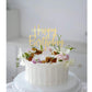 Mirrored Gold Acrylic Happy Birthday Cake Topper