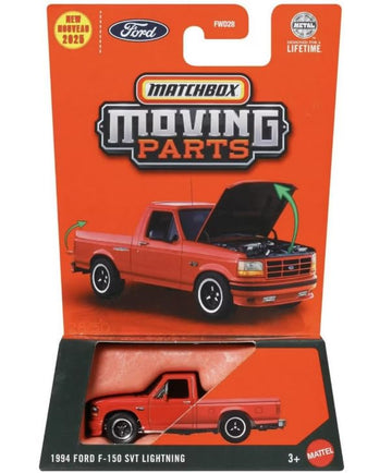 Matchbox Moving Parts 1994 Ford F-150 SVT Lightning [Red] 28/50, 1:64 Scale Diecast Toy Vehicle