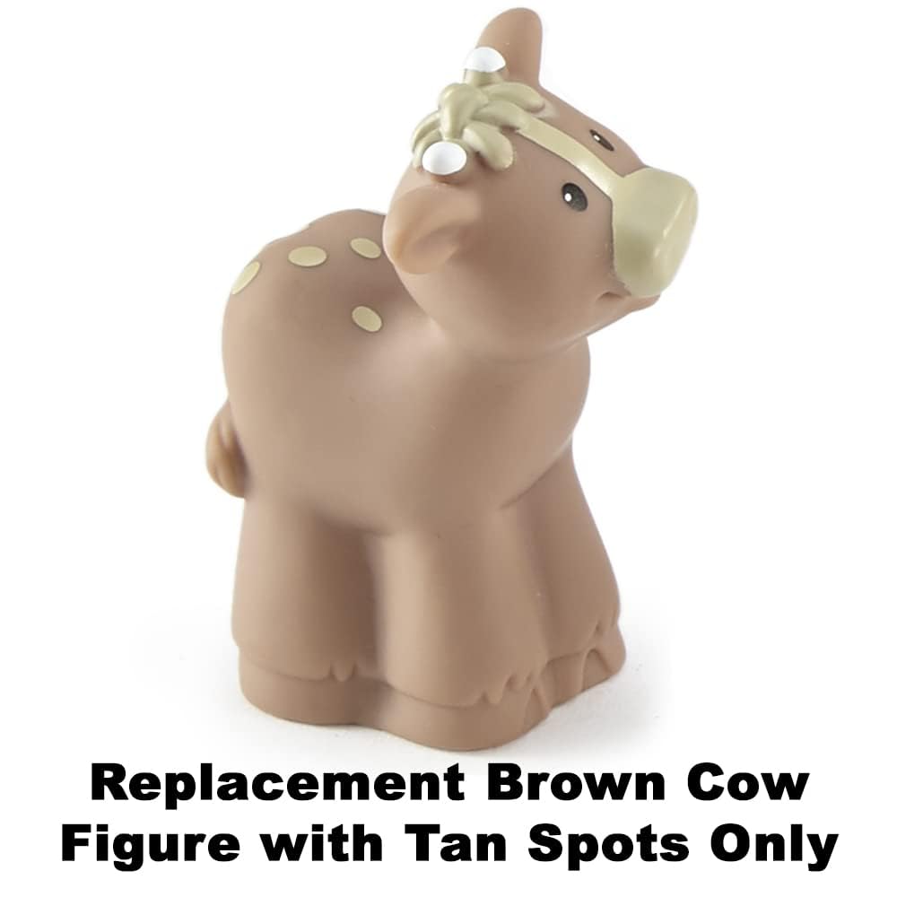 Fisher-Price Replacement Part Little People Nativity Playset DPX53 - Replacement Brown Cow with Tan Spots