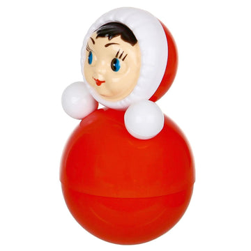 AEVVV Classic Red Nevalyashka Roly-Poly - Durable, Interactive Cute Musical Gift, 4.3-Inch - Russian Item in Elegant Box