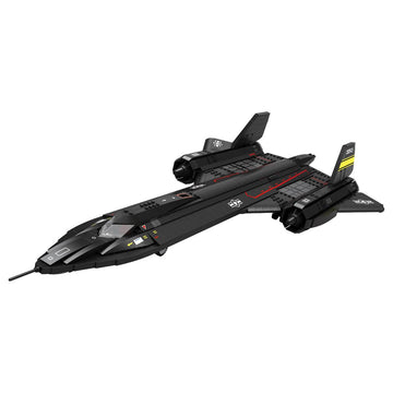 BrickCraftWorks SR71 Blackbird Tactical Aircraft Model Building Blocks Set, Military Helicopter Model to Build and Display, Creative Interactive