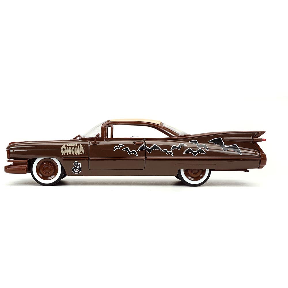 Jada Toys Count Chocula 1:24 1959 Cadillac Coupe DeVille Die-Cast Vehicle with Count Chocula Figure, Toys for Kids and Adults