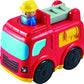 Small World Toys Fire Truck Toy: Interactive Press-to-Go Fire Trucks for Toddlers 1-3, Pretend Play Rescue Vehicle, Fire Engine Toy Gifts for Boy