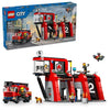 LEGO City Fire Station with Fire Truck Toy - Kids Toy Building Sets with 2 Fire Truck Attachments - Gifts for Boys & Girls Ages 6+ - Pretend Play Set