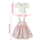 niannyyhouse Doll Clothes Shirt and Suspender Skirt Set Compatible with Blythe, OB24, Ball Jointed Dolls, Dress Up Accessories (Blue)