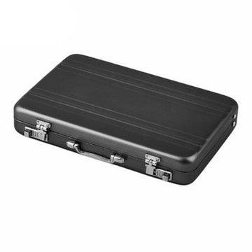 SXFSE Dollhouse Decoration Accessories, 1:12 Dollhouse Miniature Furniture Simulation Storage Trunk Travel Suitcase Luggage(Black)