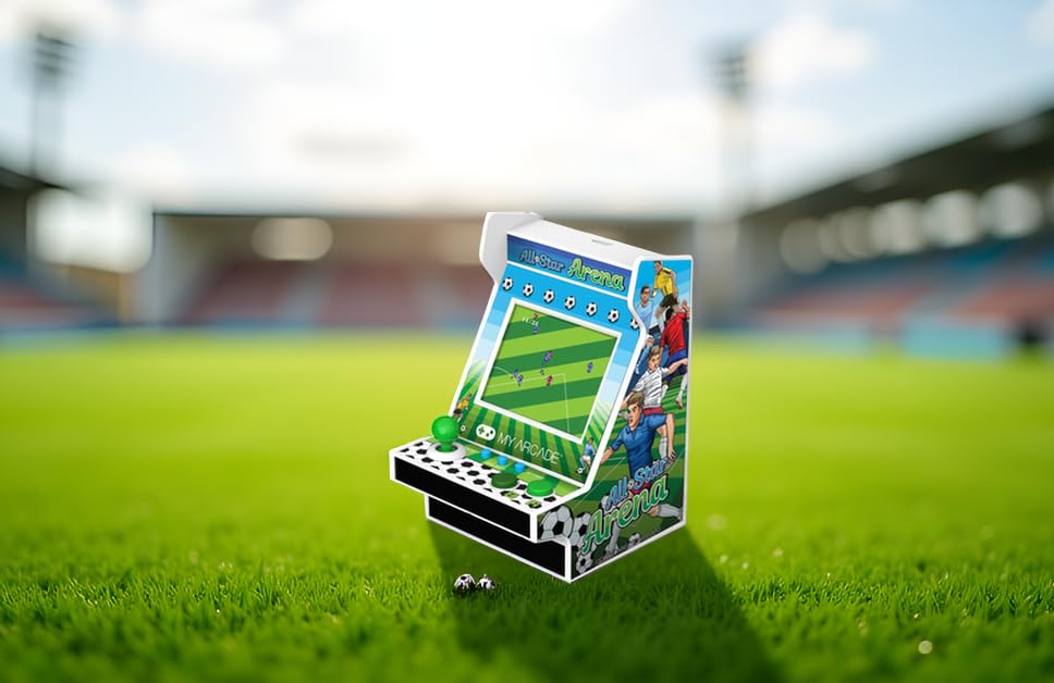 MY ARCADE All-Star Arena Nano Player - 4.5" Fully Playable Portable Mini Arcade Machine with 207 Retro Games, 2.4" Screen Color Display