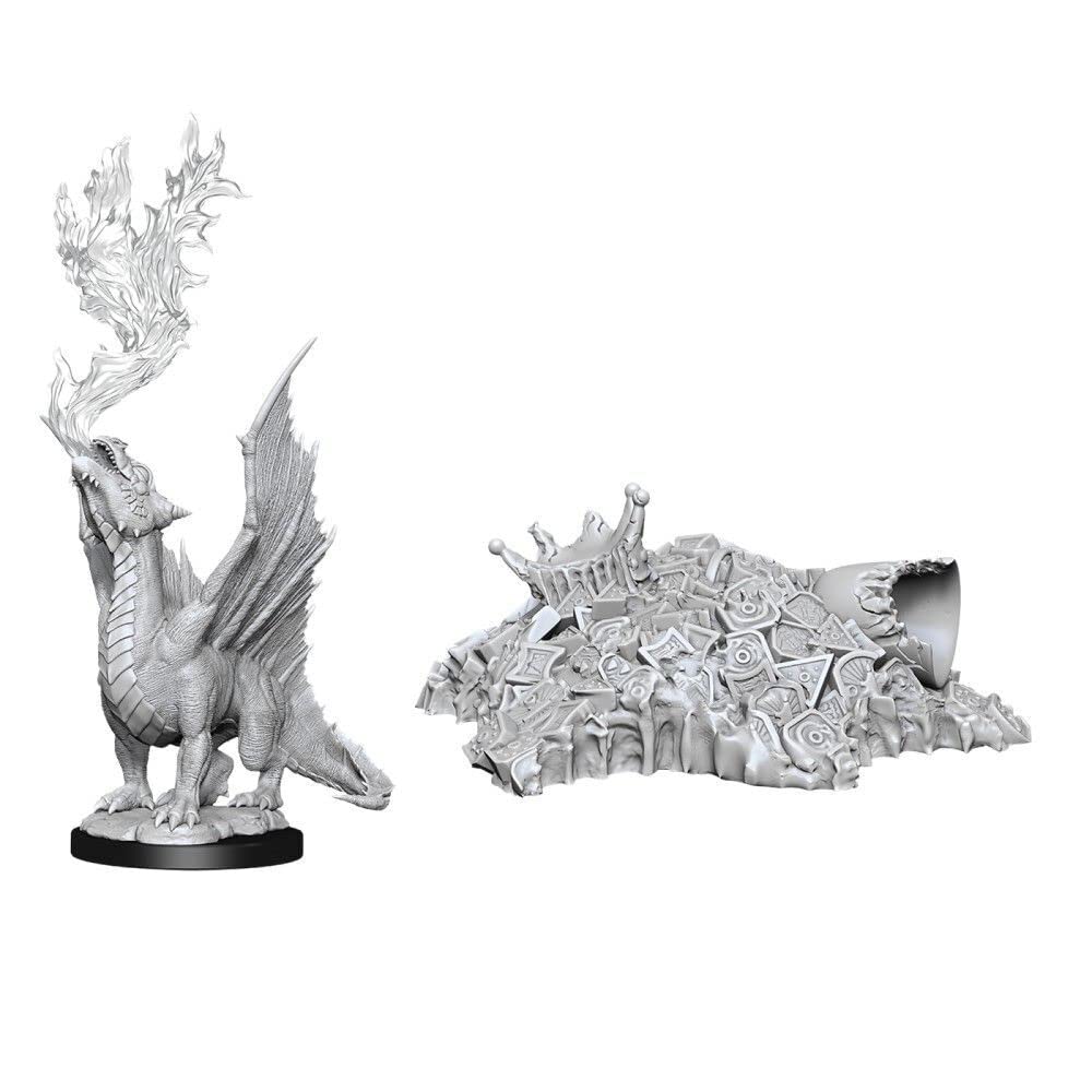 D&D Nolzur's Marvelous Miniatures - Gold Dragon Wyrmling & Small Treasure Pile