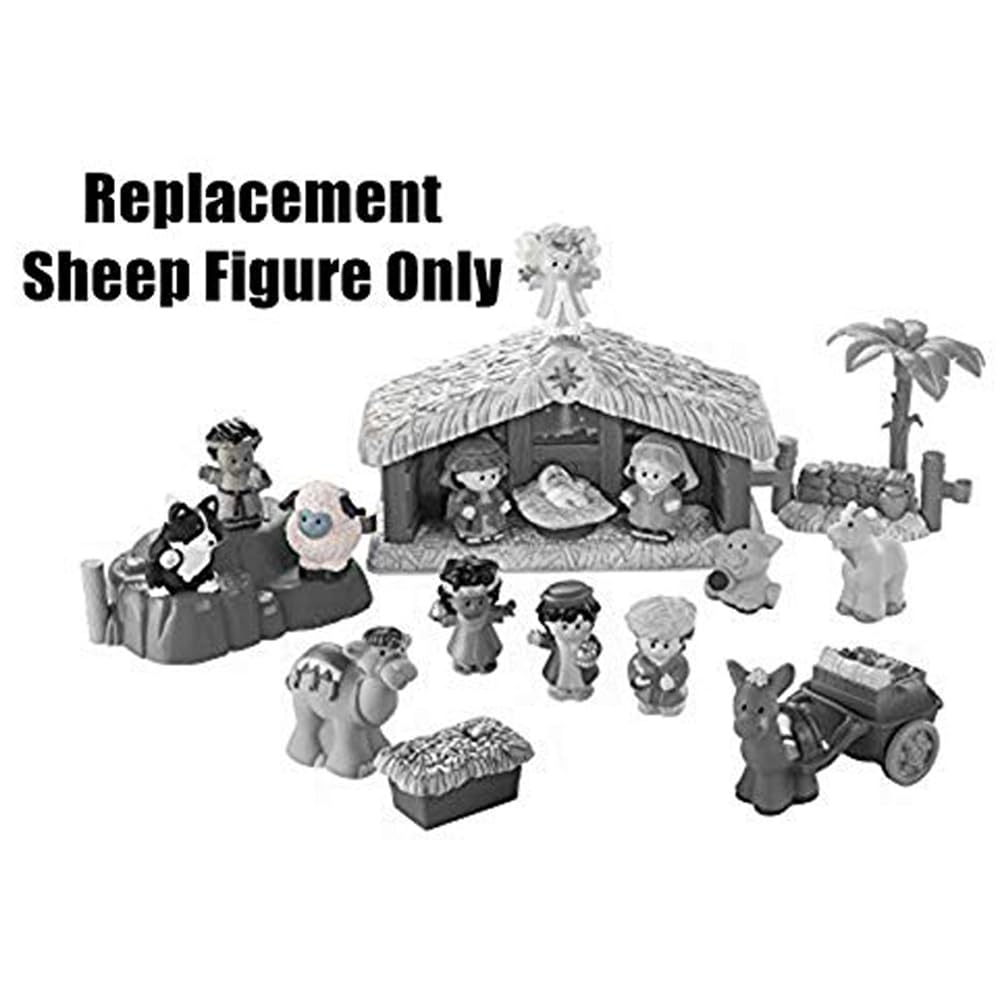 Fisher-Price Replacement Part Little People Christmas or Farm Playset J2404 - Replacement White Sheep Figure