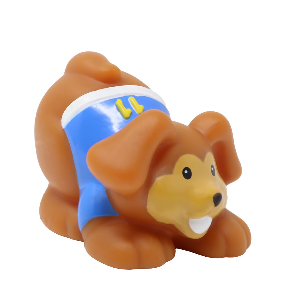 Fisher-Price Replacement Part for Collectible Little People Team Sports Soccer Playset T4845 - Replacement Brown Dog with Soccer Jersey