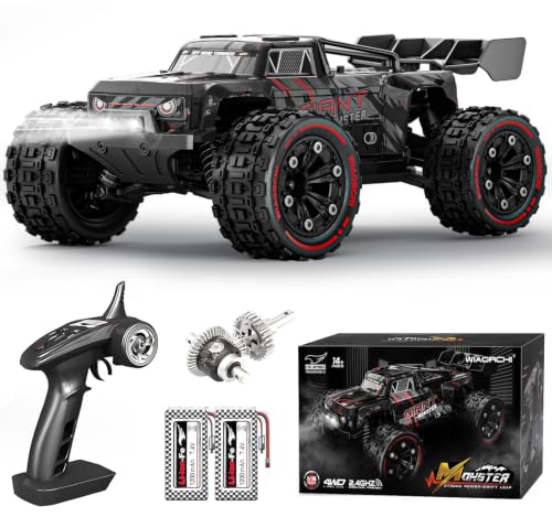 1:16 Scale All Terrain Fast RC Cars for Adults 40KPH, 4WD Electric Off-Road Remote Control Monster Truck with Metal Chassis, 2.4Ghz High Speed Car