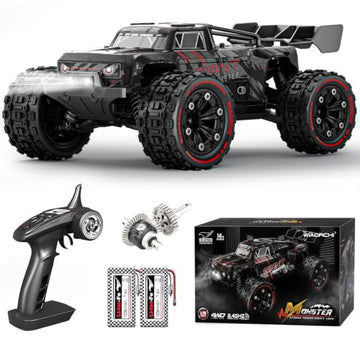 1:16 Scale All Terrain Fast RC Cars for Adults 40KPH, 4WD Electric Off-Road Remote Control Monster Truck with Metal Chassis, 2.4Ghz High Speed Car