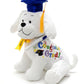 YMCtoys - Graduation Autograph Stuffed Dog, Words : Congrats Grad! (10.5 Inch)