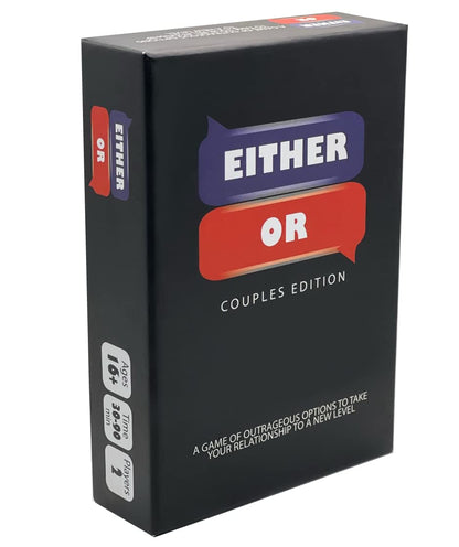 Either Or Couples Card Game of Outrageous Options - Connect with Your Partner for Date Night, Valentine's Day, at Dinner, for an Anniversary, on Road