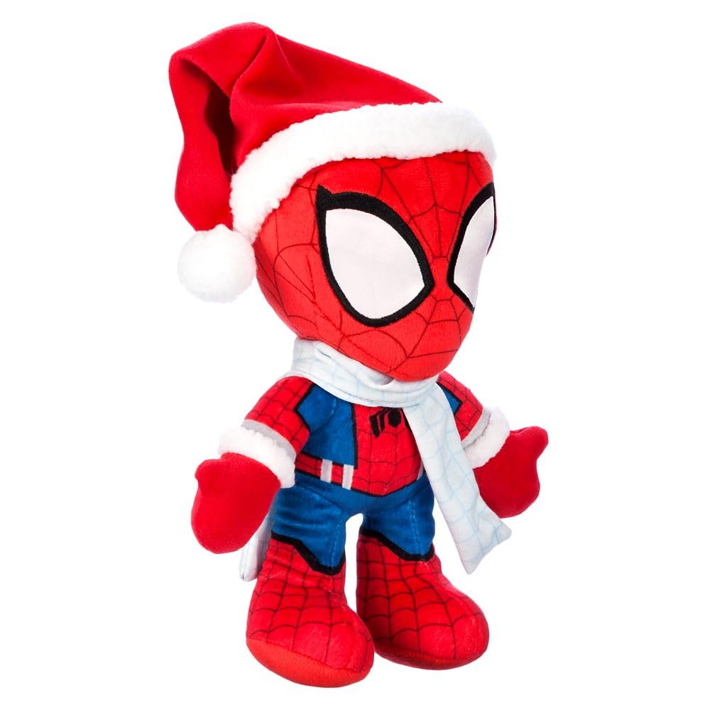 Disney Store Official Holiday Plush - Spider-Man Stuffed Animals with Embroidered Details, Plush Sculpting Christmas Collection Soft Toys. Suitable