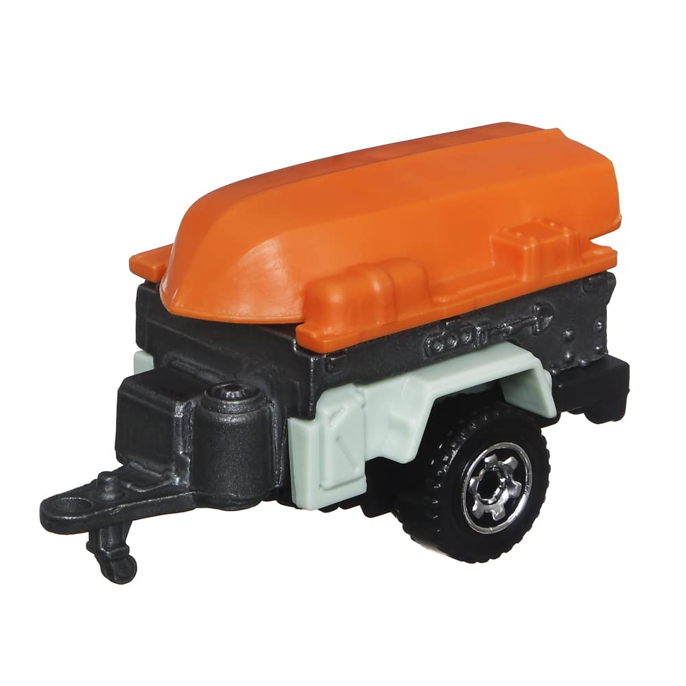 Matchbox Hitch & Haul Die-cast Vehicle Playset - Boating Bear Adventure ~ 6 Piece Set ~ Car CJ7 ~ Includes Trailer Trawler with Boat, Hiker, Bear