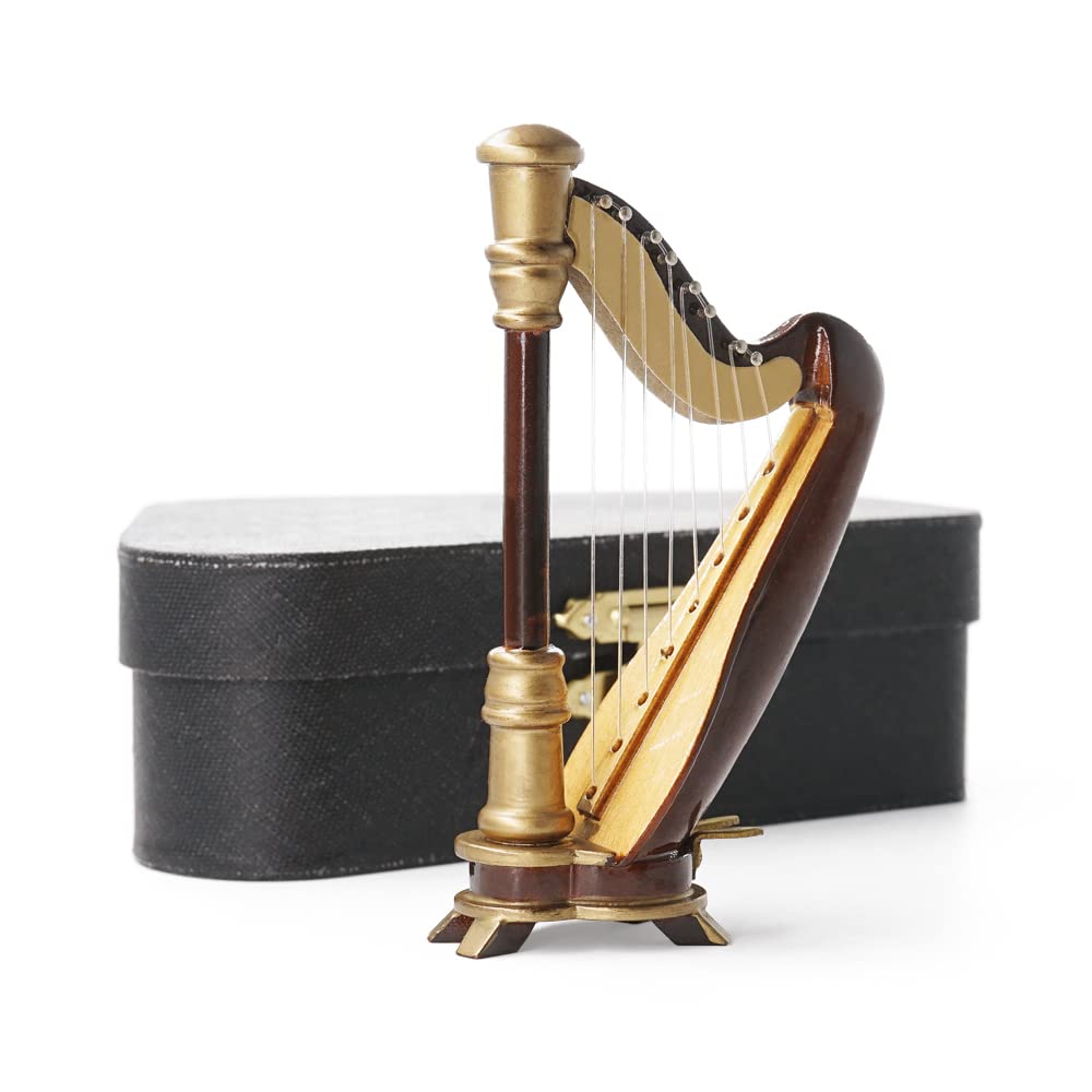 Odoria 1/12 Miniature Harp Dollhouse Musical Instruments Accessories