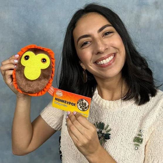 GIANT MICROBES Monkeypox (Mpox) Plush - Learn About Public Health and Biology with This Unique Gift for Scientists, Students, Friends, Educators