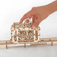 Ugears Tram with Rails - 3D Puzzle Self Propelled Mechanical Wooden Model