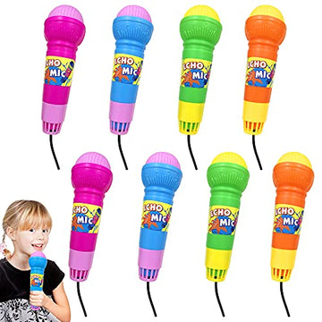 PPXMEEUDC 8 PCS Toy Microphones for Kids Karaoke Mics for Children Lightweight Music Toys Fun Supplies for Birthday Picnic BBQ or Party