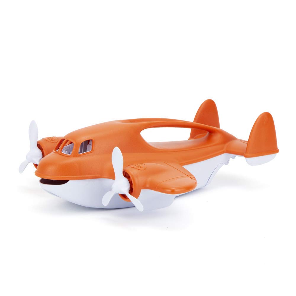 Green Toys Fire Plane - Pretend Play, Motor Skills, Kids Bath Toy Vehicle. No BPA, phthalates, PVC. Dishwasher Safe, Recycled Plastic, Made in USA.