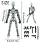 DANONI Titan13 Action Figure, Lucky Robot 13 Action Figures, 3D Printed Multi-Jointed Movable Action Figure, Dummy Robot 13 Action Figures for Desktop