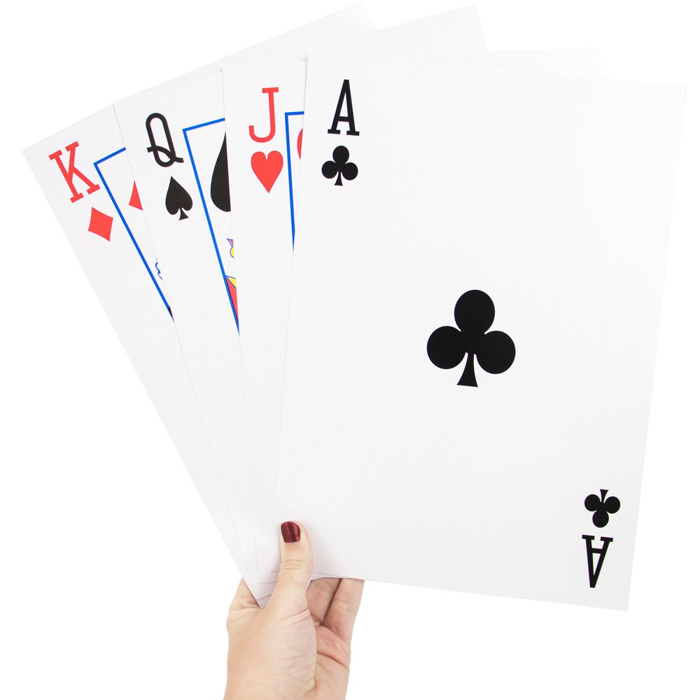 MIDWAY MONSTERS Super Jumbo Oversized Playing Cards | 8.25 x 11.75 Inch | Giant Poker Deck | Extra Large Party Decorations & Game Night Cards