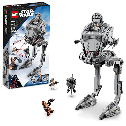 LEGO Star Wars Hoth at-ST Walker Building Toy for Kids with Chewbacca Minifigure and Droid Figure, The Empire Strikes Back Model, Star Wars Fan Gift