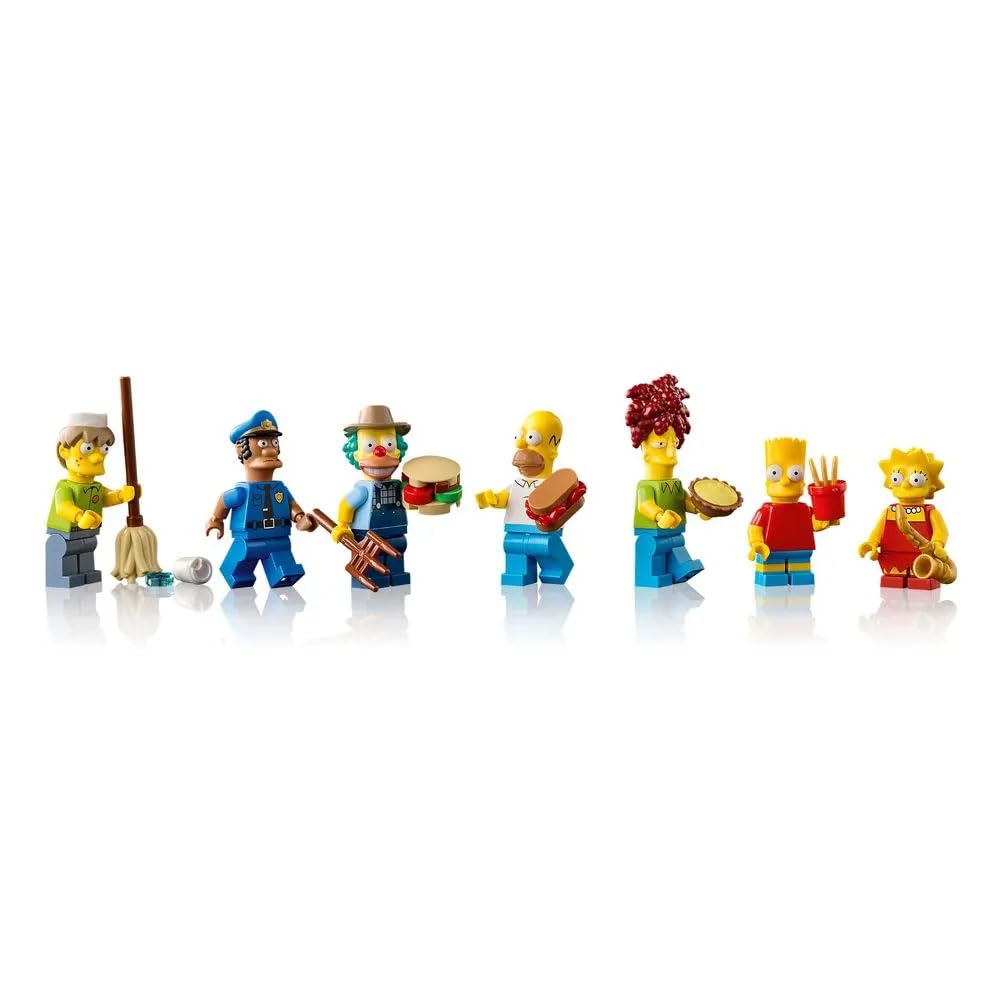 LEGO Icons The Simpsons : Krusty Burger, Home Decor Building Kit for Adults Includes Homer, Bart and Lisa Simpson, Farmer Krusty, Sideshow Bob,