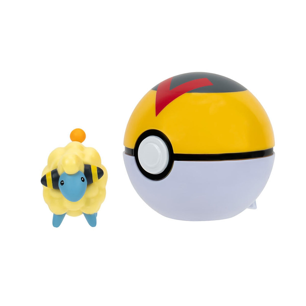 PKW3137 - Clip 'n'Go Poké Balls - Voltilamm & Level Ball, Official Pokéball with 5 cm Figure