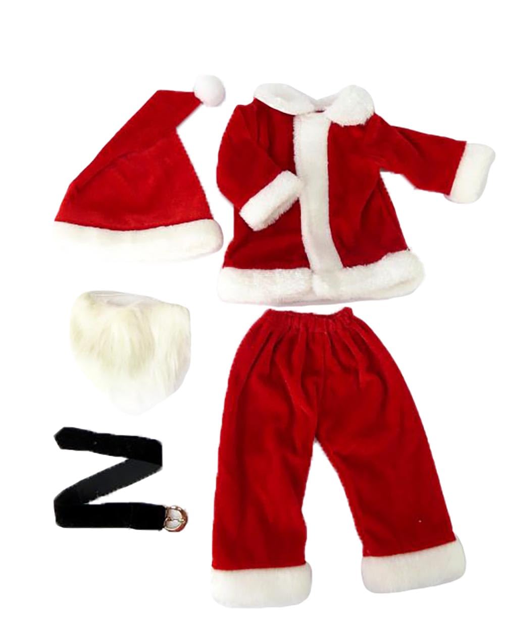 American Fashion World Santa Claus Christmas Outfit for 18-Inch Dolls | Premium Quality & Trendy Design | Dolls Clothes | Outfit Fashions for Dolls