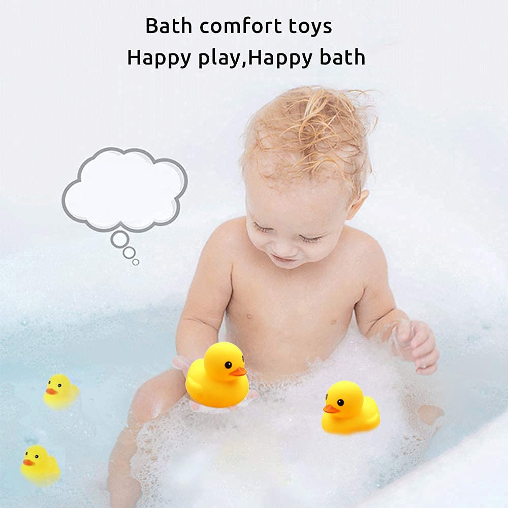 CICITOYWO Yellow Rubber Ducks, 30pcs Preschool Small Bath Toys Bathtub Floating Duckies Gift for Baby Shower Infants Kids Toddler Party Decoration