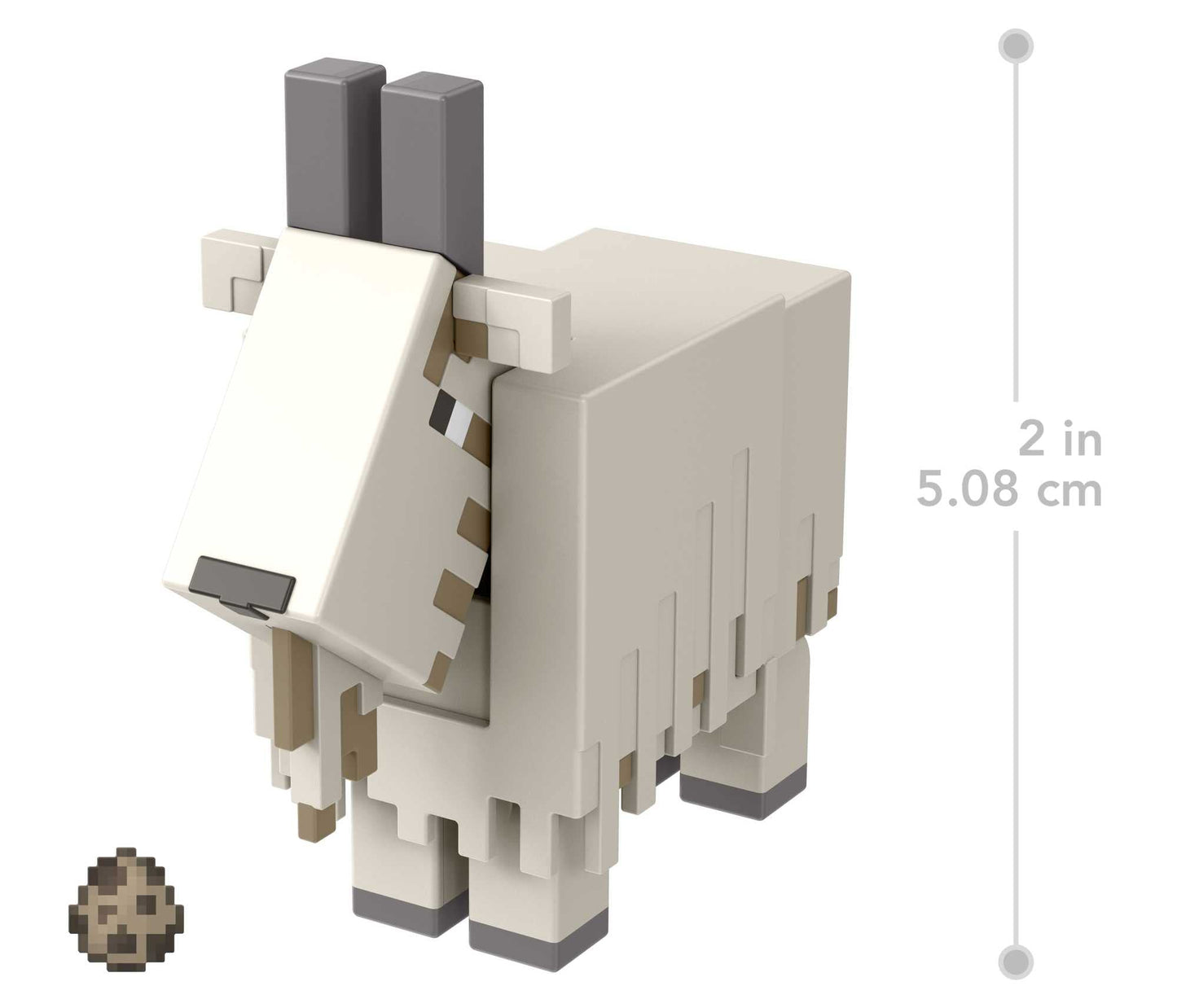 Minecraft Goat Action Figure, 3.25-in, with 1 Build-a-Portal Piece & 1 Accessory, Building Toy Inspired by Video Game, Collectible Gift for Fans