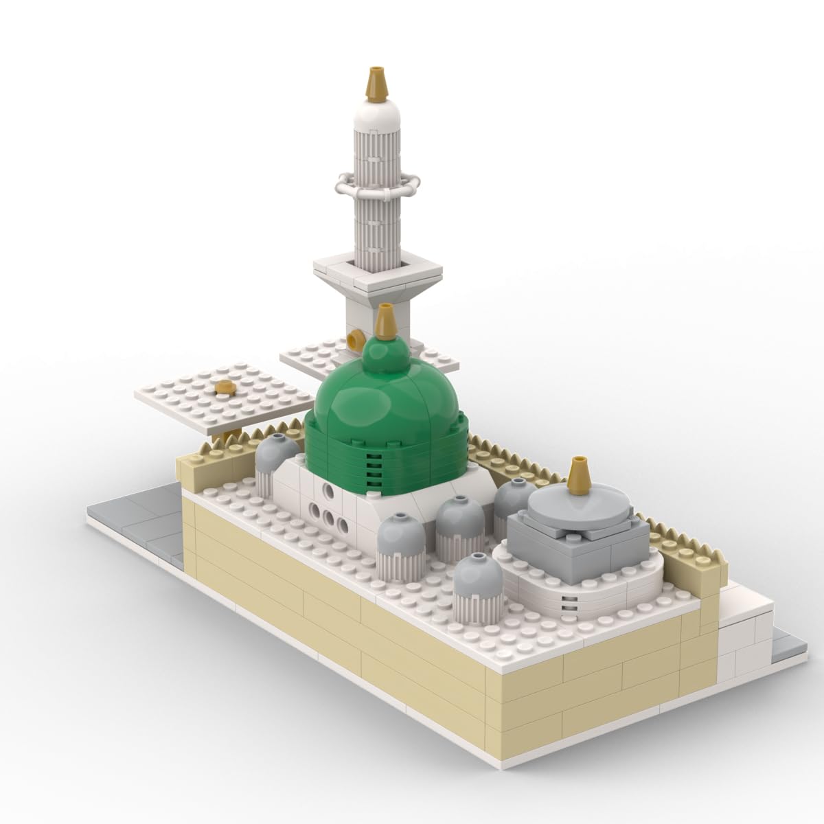 Sterope Islamic Masjid an Nabawi Muslim Building Block Set, Religious Educational Toy for Children, Assembly Required World Landmark Model Muslim