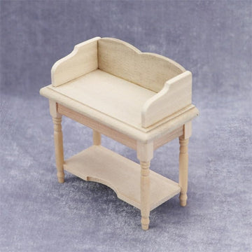 AirAds Dollhouse 1:12 scale dollhouse miniature furniture side stand student desk unfinished wood