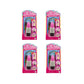 Barbie Mini BarbieLand Fashionistas Dolls, 1.5-inch Dolls in Lipstick Tube, Surprise Reveal (Styles May Vary) - Pack of 4