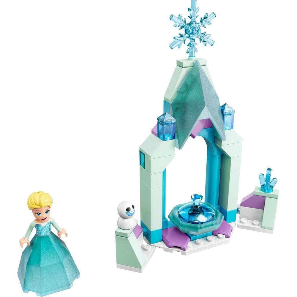 LEGO Disney Elsa's Castle Courtyard 43199 Building Set, Disney Frozen Ice Castle with Princess Elsa Mini Doll Figure, Disney Princess Toy Set for Kids