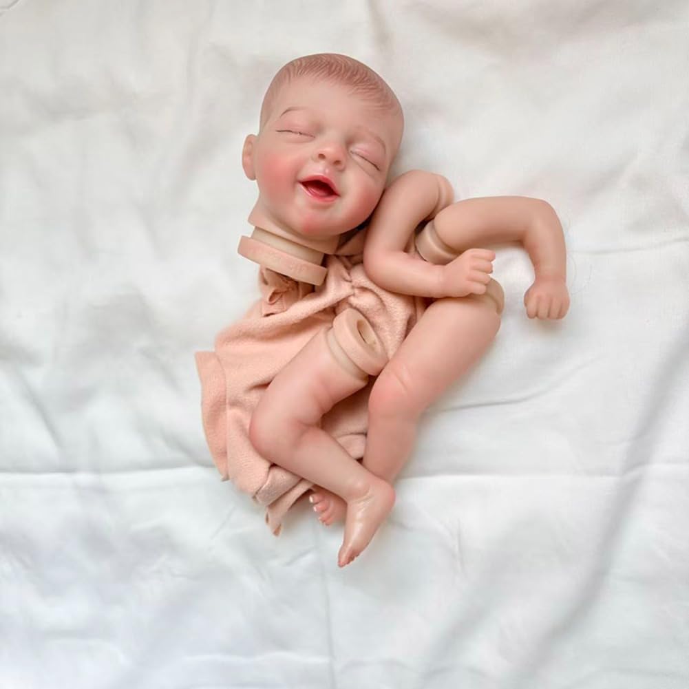 LSOAARRT Reborn Kit 11inch Already Painted Doll Kit with Painted Hair Cloth Body Hand-Details Painting with Visible Venis